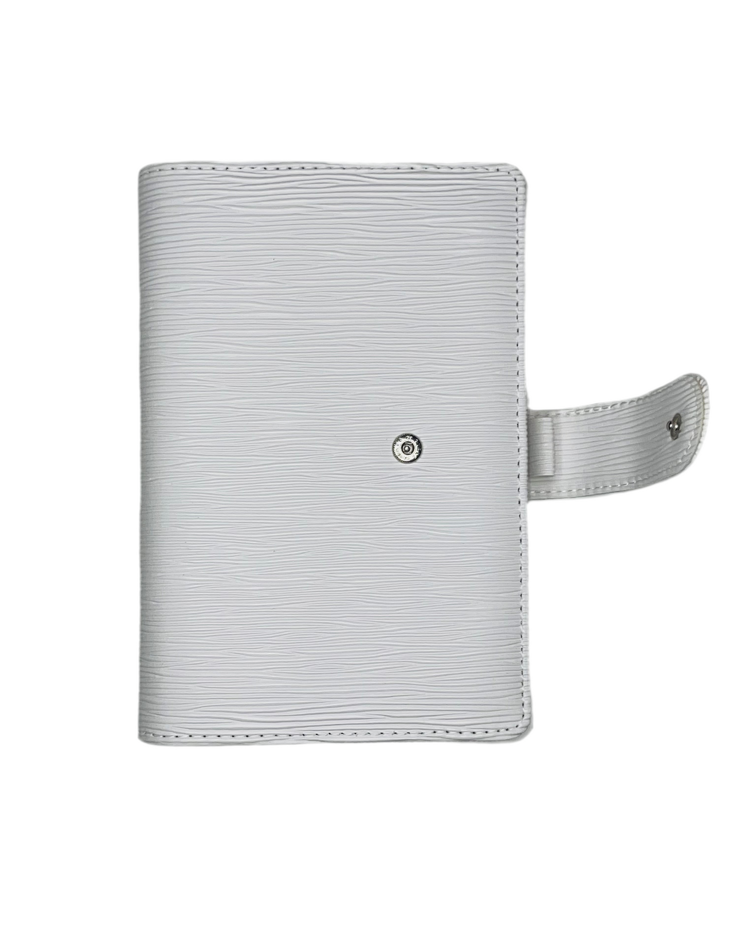 A6 White Saffiano Binder