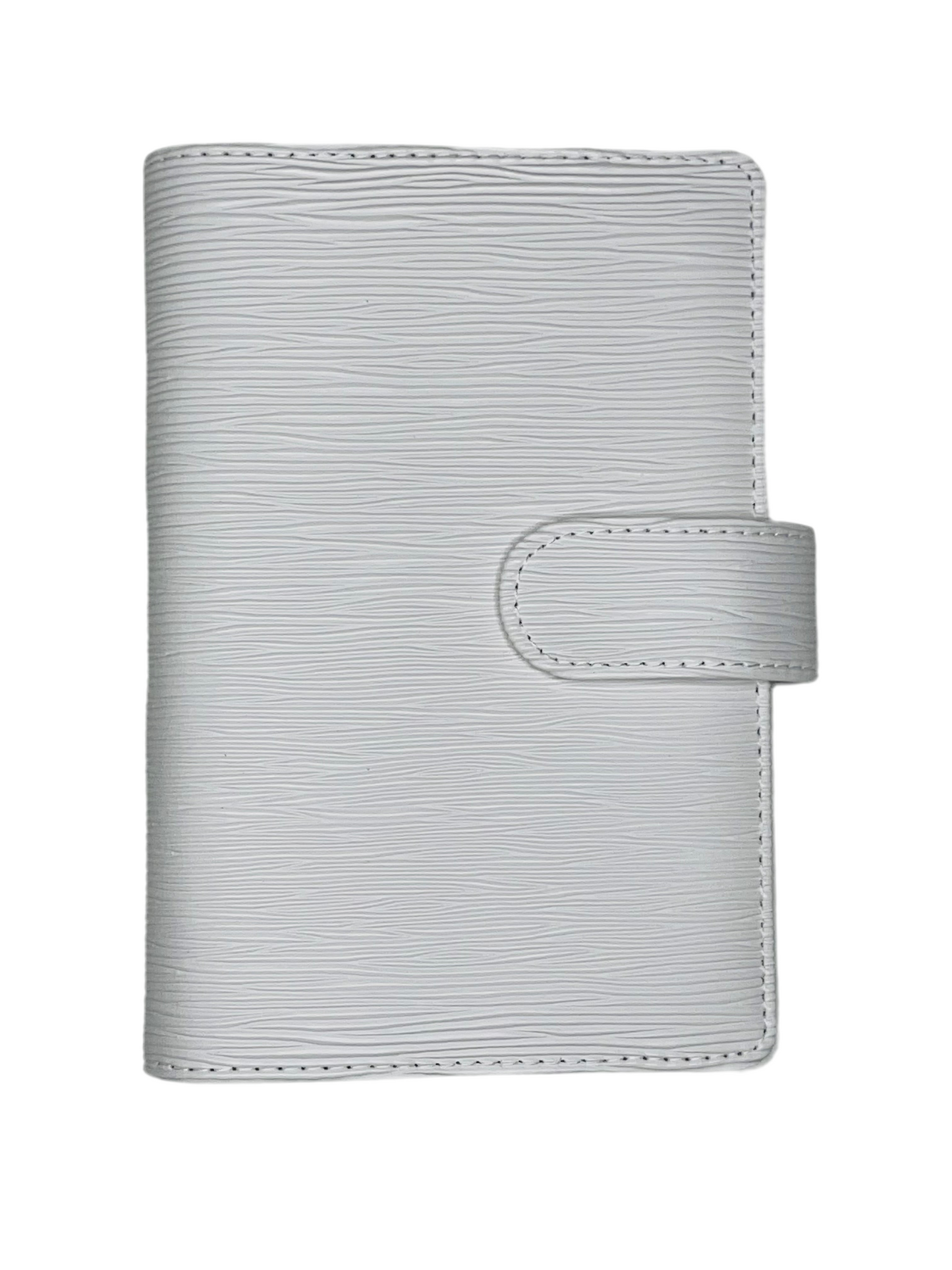 A6 White Saffiano Binder