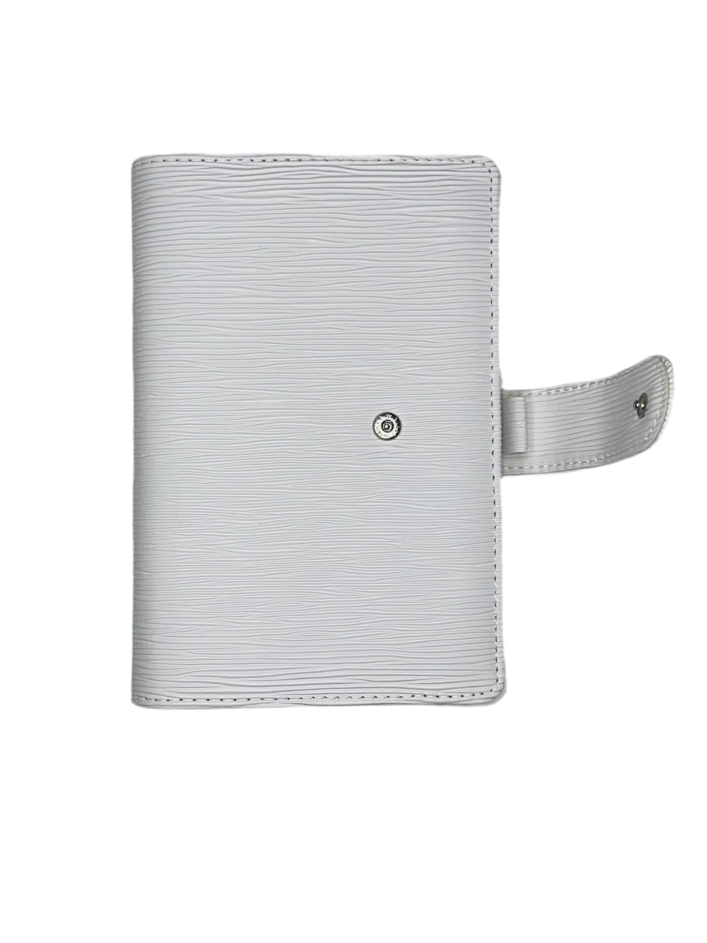 A6 White Saffiano Binder