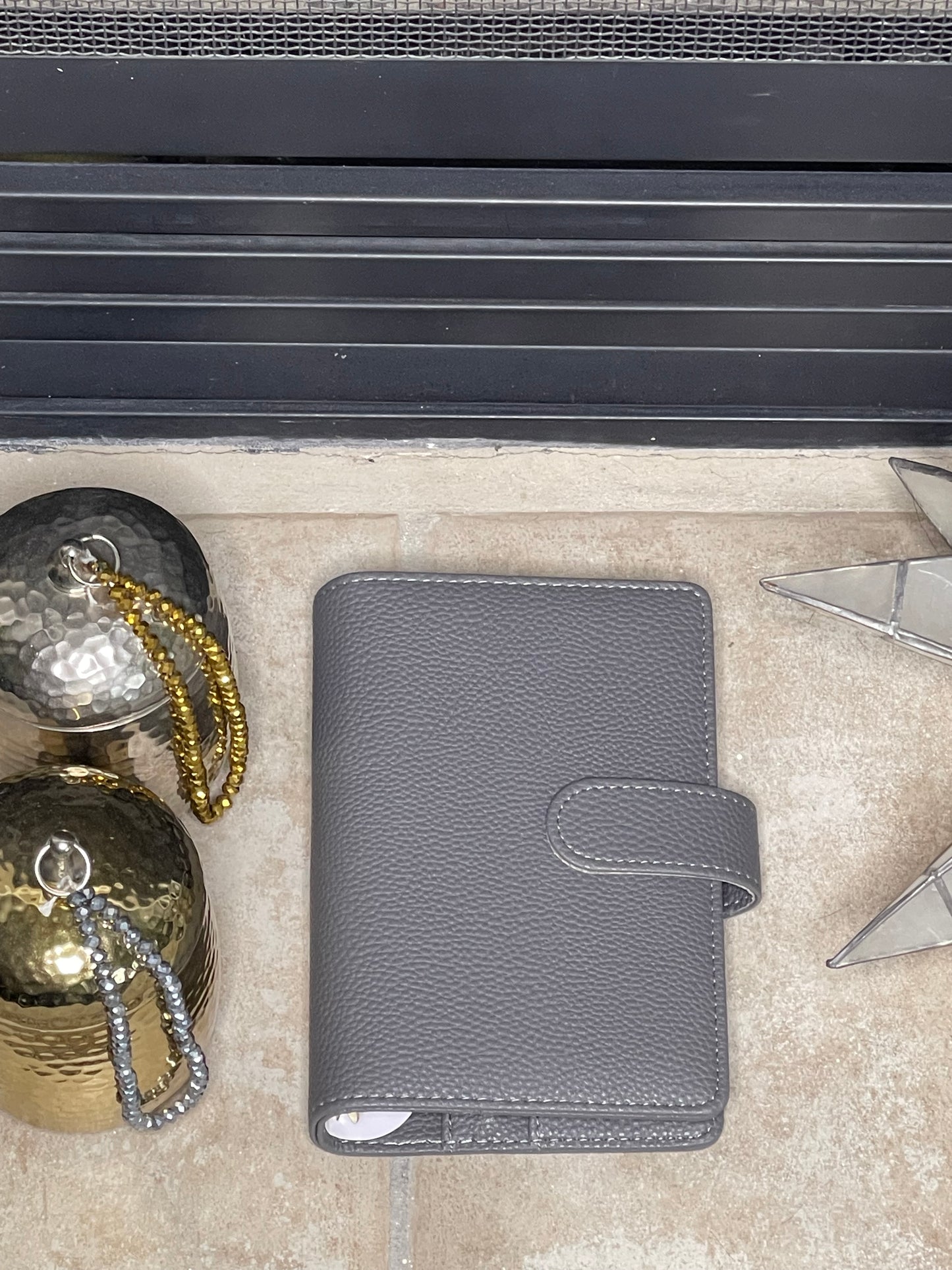 A6 Light Gray Pebble Binder