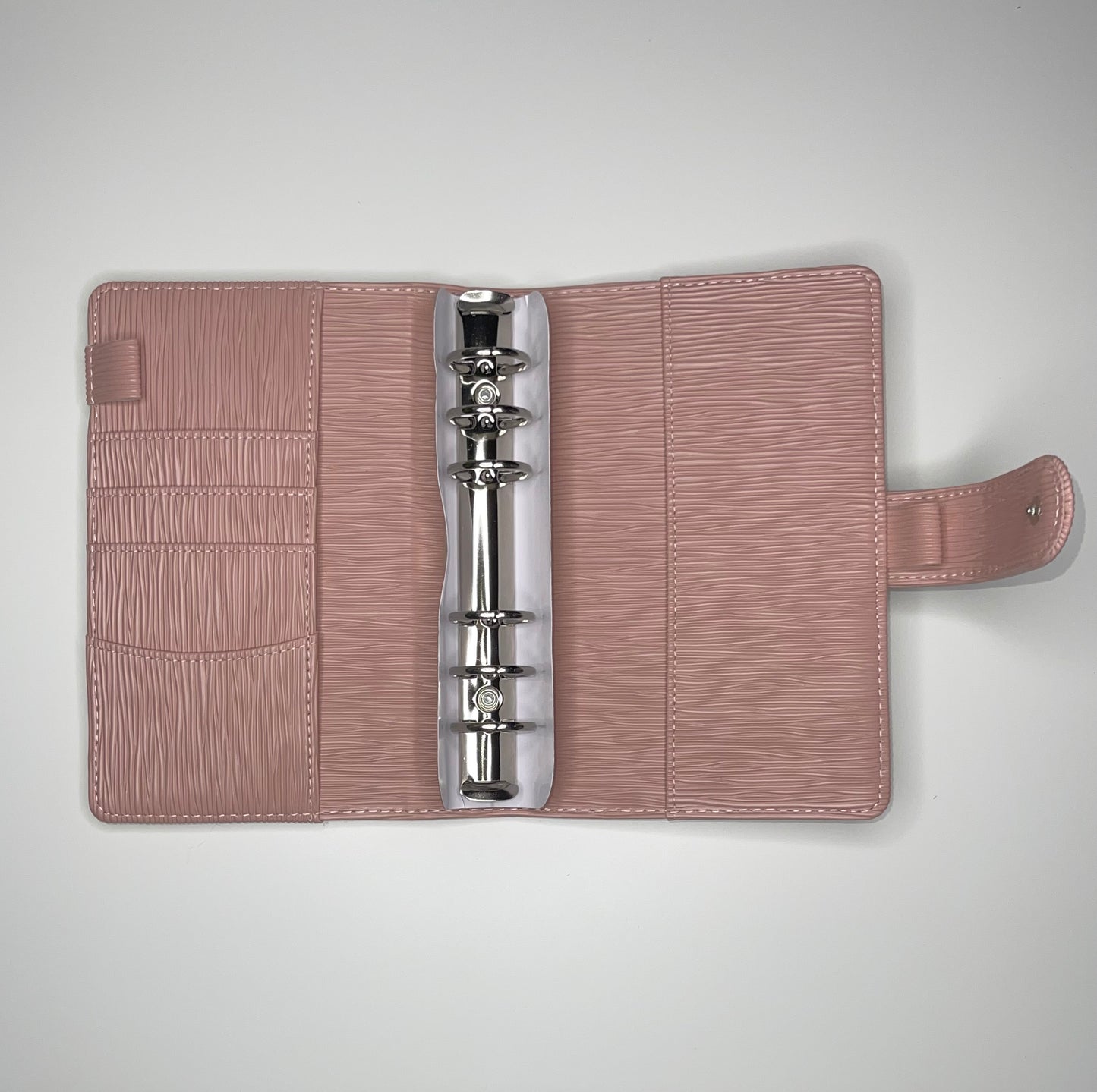 A6 Dusty Pink Saffiano Binder