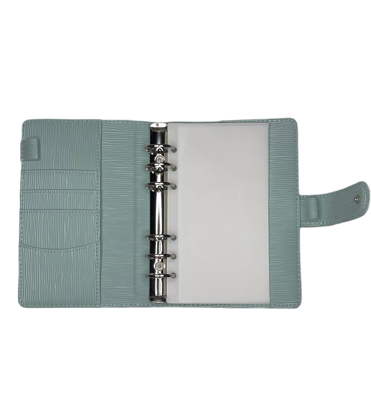 A6 Mint Saffiano Binder